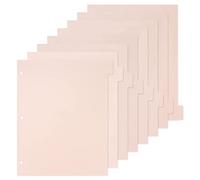Pink 8-Tab Durable Plastic Dividers for 3 Ring Binder, 8 Tab Plastic Dividers, Binder Separators with Tabs, Binder Tabs Dividers for Student, Teacher, Office, Home Organizers(1 Set)