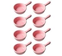 （Pink） 8pcs Ceramic Sauce Dishes P Dipping Sets Set Mini L Colorful Ketchup Side Dish Tableware Condiment Relish Plate Seasoning Soy Sauce Dishes