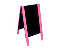 Pink A Frame Chalkboard/Blackboard. Fitted with Tough Melamine™ Hard Plastic, Non Porous Panels - Easy to Clean. 80cm x 40cm for Chalk Markers and Chalk. Double Sided Sign.