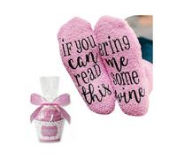 (Pink A) If You Can Read This Bring Me Some Wine Socks Gifts