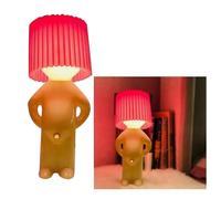 (Pink) A Little Shy Man Naughty Little Boy Desk Lamp, Small Table Lamp, Bedside Night Light
