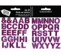 Express Yourself MIP Pink A-Z Alphabet Stickers - Self Adhesive Greeting Card Craft Embellishment Sticker Set for Card Making, Gift Wrapping, Scrapbooking, Paper Crafts and DIY Projects