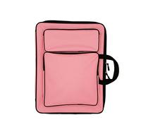 Pink, A3 Art Portfolio Case, Waterproof Drawing Board Bag with Shoulder Strap, Sketchbook Sketch Pad Storage Bag, for Palette Paints Brushes Pencils Artists' Supplies