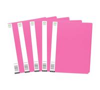 Pink A4 Display Folder, 20 Pockets 40 Views Pages - Presentation Document Folder with Clear Plastic Sleeves, Presentation Project Folders for Certificates, Artwork, Menu Card, Music Sheet (Pack of 5)