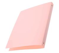 Pink A4 Punch Punched Pp Metal Loose Leaf Folder for Documents