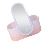 Pink Abs Makeup Box with LED Mirror for Female Friends