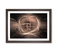 Pink Abstract Fractal (4) Framed Print | A2 Walnut Framed Wall Art | Ready to Hang | Abstract Fantasy Picture | Living Room Bedroom Lounge Office