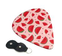 Pink Abstract Fruit Cute Watermelon Cartoon Pattern Guitar Pick 6pcs Guitar Picks for Acoustic Guitar - Celluloid plectrums Guitar Pick for Electric Acoustic - 0.46mm