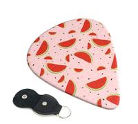Pink Abstract Fruit Cute Watermelon Cartoon Pattern Guitar Pick Music For Teen Boys 6-Pack Guitar Picks - 0.46mm