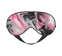 Pink Abstract Ink Marble Gray Artistic Print Lightweight Sleep Mask Breathable Light-Blocking Travel Yoga Outdoor Adventures
