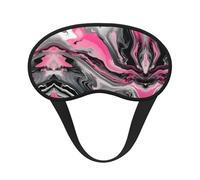 Pink Abstract Marble Gray Artistic Print Blackout Sleep Mask - Side Sleeper Eye Cover, Soft Comfort, Perfect for Travel, Meditation