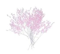 Pink Acrylic Crystal Flower Stem Branches DIY 30pcs for Wedding Decor | Bead Drop Twigs, Glitter Floral Picks, Short Branch Design, Soft Light Effect, Easy Insertion