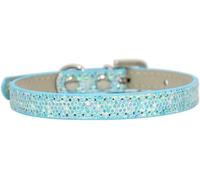 Pink Adjustable Pet Collar with Rhinestones Cats Dogs Collar Leather Decoration Diamond Dog Necklace for Pet Small Dogs,rhinestones sky blue,1.0x25cm-Sky Blue-1.0x30cm