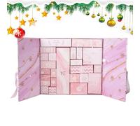 Pink Advent Box 2025 Calendar, 24 Day Empty Countdown Calendar To Fill Your Own Makeup/Skin Care/Chocolate, Refillable Christmas Festive Container For Girls Gathering Festival Kids Activities
