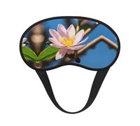 Pink Almond Blossom Print Blackout Sleep Mask - Side Sleeper Eye Cover, Soft Comfort, Perfect for Travel, Meditation