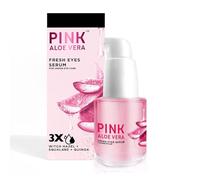 Pink Aloe Vera Fresh Eyes Serum For Under-Eye Care | Extracts of Squalene, Witch Hazel, and Quinoa | Anti-Aging and Intense Hydration | Helps Reduce Dark Circles & Puffy Eyes | 15ml (Pack Of 1)