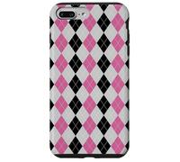 Pink and Black Argyle Pattern Classic Plaid Case for iPhone 7 Plus/8 Plus