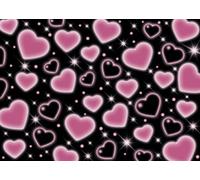 Pink and Black Heart Photo Backdrop Early 2000s Backdrop 90s Old School Party Decoration Banner Wedding Birthday Party Background for Photoshoot (8x6FT（240x180cm）)