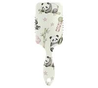 Pink and Black Panda and bamboos smooth massaging hair brushes Designed head massager for thin hair with Ergonomic handle cepillo para pelo rizado