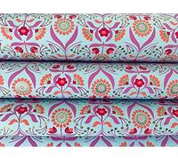 Pink and Blue Floral Recycled Gift Wrapping Paper 700mmx500mm x 3 Sheets