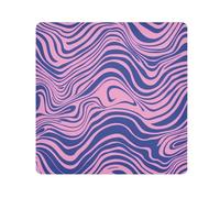 Pink and blue wavy lines trippy Magic Self-Adhesive Travel Pouchs Cloth Cosmetic Travel Bag Organizer Wrap Camera Lens Cloth Wrapper For Toiletries Size 21.7x21.7in