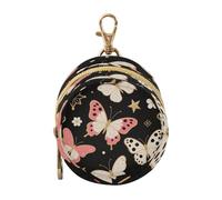 Pink and Gold Butterfly Infants Baby Pacifier Storage Case Portable Coin Purse Wallet Bag, Neutral Baby Items contenedor para chupones de Bebes