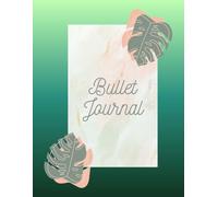Pink and Green Monstera Leaf Bullet Journal - Aesthetic Dot Grid Notebook for Journaling, Planning, Habit Tracking, and Notes - Tropical Plant Lover Gift