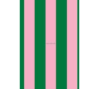 Pink and Green Striped Notebook: 100 Lined Pages | 6x9 Matte Cover Journal for Writing, Notes, and Planning