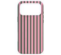 Pink and Green Stripes Aesthetic Vertical Line Pattern Case for iPhone 17 Pro Max