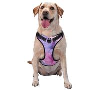 Pink And Lavender Hibiscus Flowers No Pull Dog Harness Adjustable Reflective Oxford Easy Control Medium Large Dog Harness