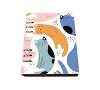 Pink and Light Blue Cats Notebook A5, Pu Leather Notebooks, Lined Paper Teacher Notebook 180Pages/90Sheets, Exercise Books A5 Lined for Work, Note Pads for Women, University Stationery Women Man