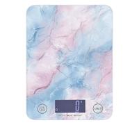 Pink and Light Blue Marble Texture bakers small food scale 11lb/0.18oz, 5kg/5g mini digital scale with 4 unit for Baking Spices Baking (Batteries not Included)