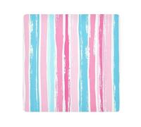 pink and light blue stripe pattern doodle art Magic Cosmetics Pouchs Cloth Toiletry Organizer Travel Wrap Camera Lens Cloth Wrapper Organizer Bags For Women Size 21.7x21.7in