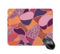 Pink and Orange Pattern Square Mouse Pad Portable Computer Mousepad with Non-Slip Rubber Base 20 * 25cm Ultra-Thin Gaming Mouse Mat for Computer Laptop Office Desk Accessories