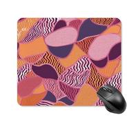 Pink and Orange Pattern Square Mouse Pad Portable Computer Mousepad with Non-Slip Rubber Base 25 * 30cm Ultra-Thin Gaming Mouse Mat for Computer Laptop Office Desk Accessories