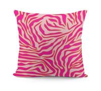 Pink and Orange Zebra Stripes Animal Print Modern Preppy Pillow Covers Decorative Preppy Lumbar Throw Pillowcase Couch Cushion Cover for Home Decor Living Room Bedroom College Dorm Bed Car Sofa Sofa