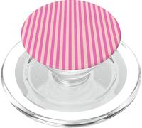 Pink and Peach Striped Geometric Line Preppy Pattern PopSockets PopGrip for MagSafe