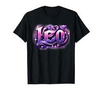 Pink and Purple Leo Zodiac Star Sign T-Shirt