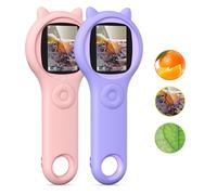 Pink and Purple Microscope for Kids-200X Portable Digital Mini Microscope- Your Little Scientist Miniscope - STEM Toy for Age 3 4 5 6 7 8 9 10 11 12 Years Old Toddlers.