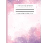 Pink and Purple Pastel Watercolor Marble Composition Notebook: Pastel Aesthetic Wide Ruled Paper Lined Notebook Journal For Students, Professionals, ... Ideas | 9.25 x 7.5 Inches | 120 Pages