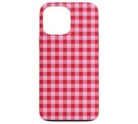 Pink and Red Gingham Plaid Aesthetic Check Pattern Case for iPhone 13 Pro Max