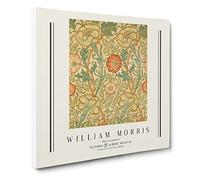 Pink And Rose By William Morris Exhibition Museum Classic Painting Canvas Wall Art Print Ready to Hang, Framed Picture for Living Room Bedroom Home Office Décor, 14x14 Inch (35x35 cm)