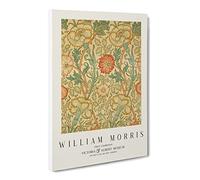 Pink And Rose By William Morris Exhibition Museum Painting Canvas Wall Art Print Ready to Hang, Framed Picture for Living Room Bedroom Home Office Décor, 24x16 Inch (60x40 cm)