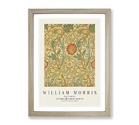 Pink And Rose By William Morris Exhibition Museum Painting Framed Wall Art Print, Ready to Hang Picture for Living Room Bedroom Home Office Décor, Oak A2 (64 x 46 cm)