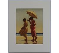 Pink and Saffron by Jack Vettriano Mounted Art Print Picture (10" x 8" - 25cm x 20cm) Unframed