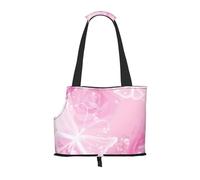 Pink And White Butterfly Printed Pet Tote Bag -Travel Pet Puppy Dog Carrier Backpack Tote Shoulder Bag For Subway/Shopping/Hiking/Traveling
