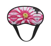 Pink and White Flower Blocking Light Mask Sleep Aid, Comfortable Blackout Sleep Mask for Travel Yoga, Soft Eye Cover