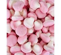 Pink and White Foam Mushroom Sweets, 400g, Retro Pick and Mix Candy in Resealable Pouch