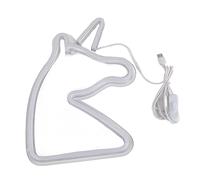 Pink and White LED Neon Lamp, USB Powered Neon Sign Light, Cute Wall Decor for Bedroom Party Festivals, Small Neon Lighting Fixture with 2m Cable for Home Office Desk