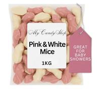 Pink and White Mice 1KG - Chocolate Mice Smooth Melt-in Mouth White & Pink Sweets - Great party & baby shower sweets by MyCandyShop